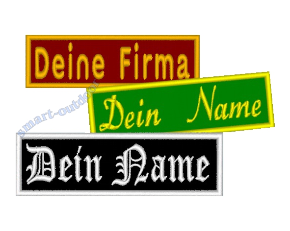   Wunschtext Rechteck 8cm x 2,5cm Biker MC Verein Firma Rec01  