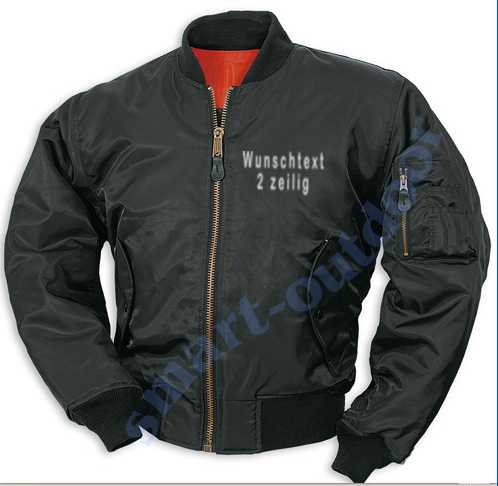 MA1 Bomberjacke Stickerei bestickt Armstick Name Kutte  